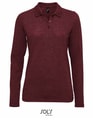 Dames Polo Lange Mouw Sols 02083 heather Oxblood